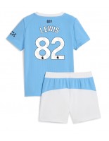 Manchester City Rico Lewis #82 Kotipaita Lasten 2025-26 Lyhythihainen (+ shortsit)
